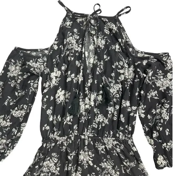 NWT American Eagle Outfitters Sun dress Womans Sz S Gary Floral Keyhole Tassel - Picture 9 of 11